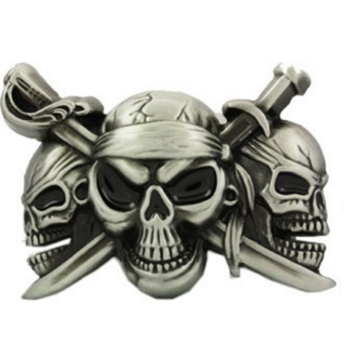 Boucle ceinture TETE DE MORT EN RELIEF DRAPEAU USA BIKER CHOPPER MOTARD