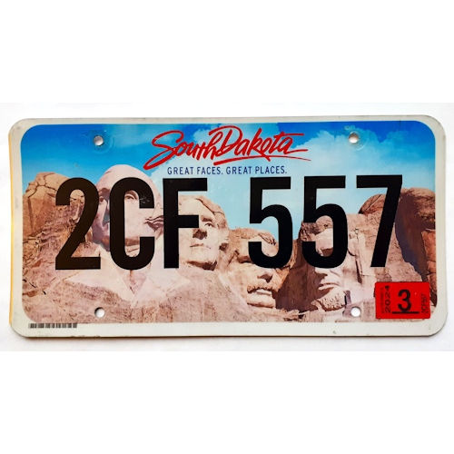 Plaque authentique dakota du sud