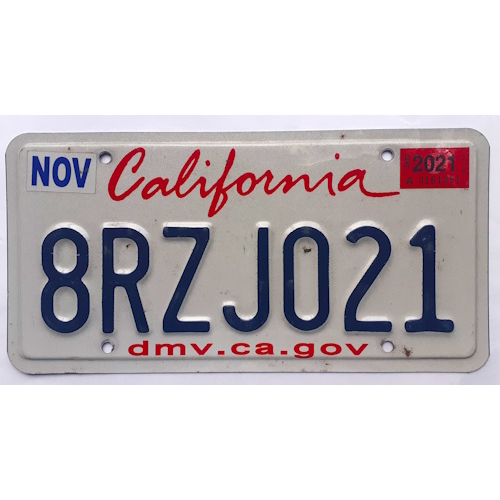 Plaque authentique californie