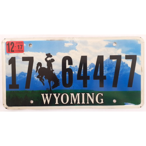 Authentique plaque d'immatriculation Wyoming Déco américaine — free download