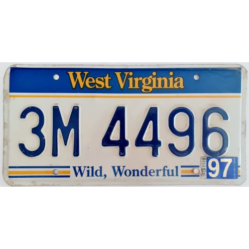 Plaque de voiture west virginia