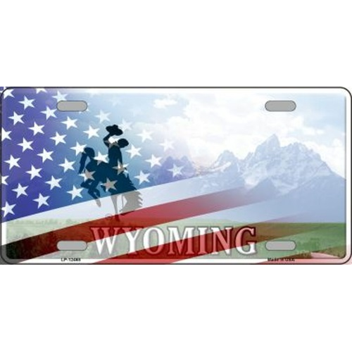 Plaque wyoming drapeau