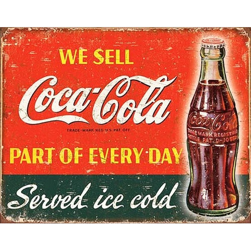 Plaque vintage coca cola