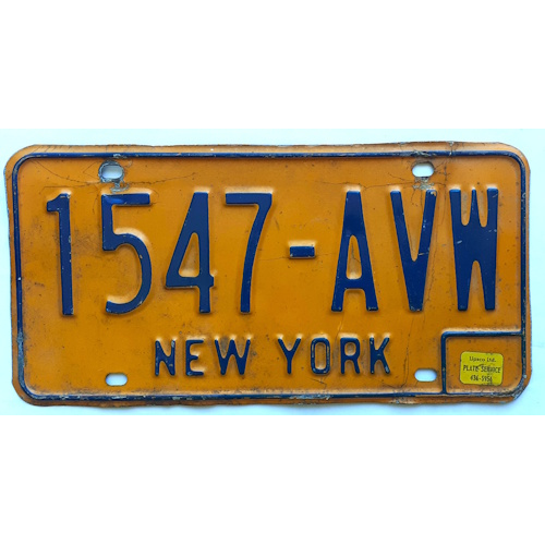 Plaque authentique new york