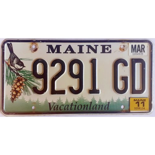 Plaque de voiture maine