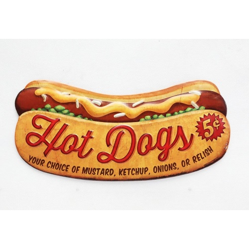 Plaque hot dog vintage