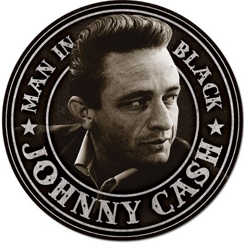 Plaque ronde johnny cash
