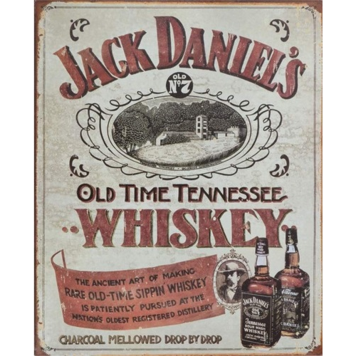 Plaque jack daniels old time whisky