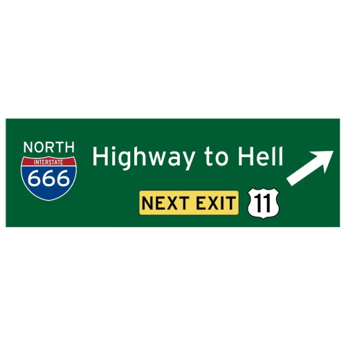 Plaque highway to hell