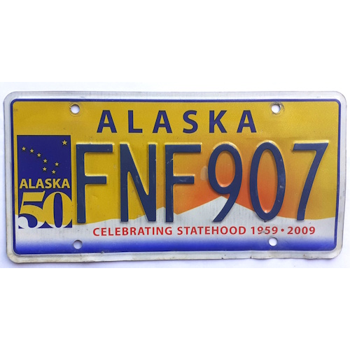 Plaque authentique alaska
