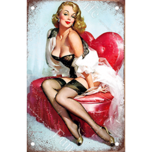 Plaque pin up red