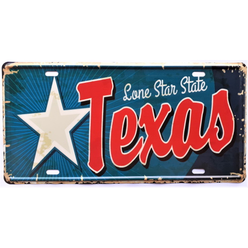 Plaque de voiture texas