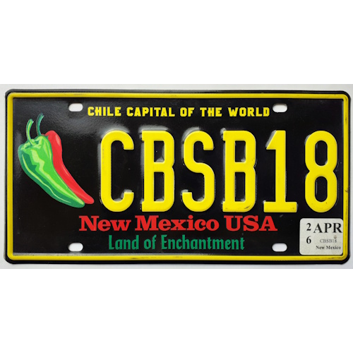 Plaque authentique nouveau mexique