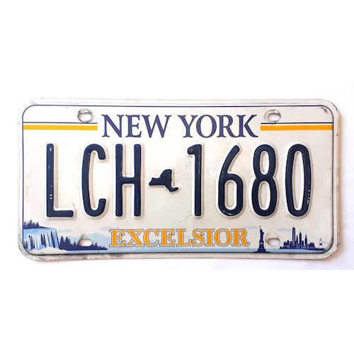 Authentique plaque d'immatriculation - New York