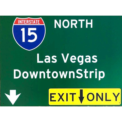 Panneau de signalisation Las vegas strip