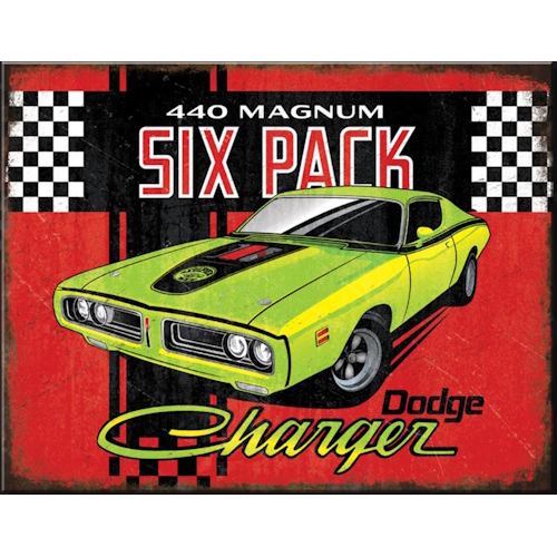 Plaque dodge charger six pack