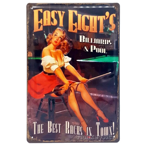 Plaque pin up easy eights