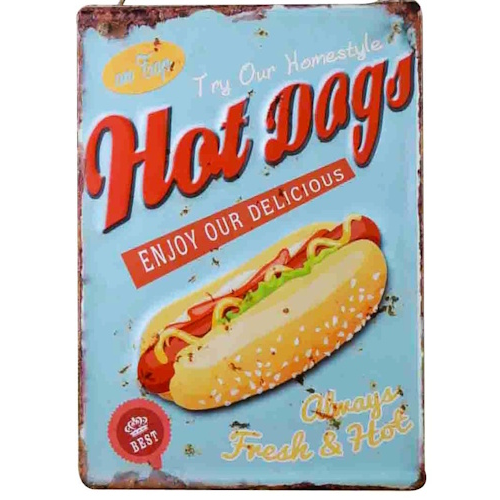 Plaque hot dogs