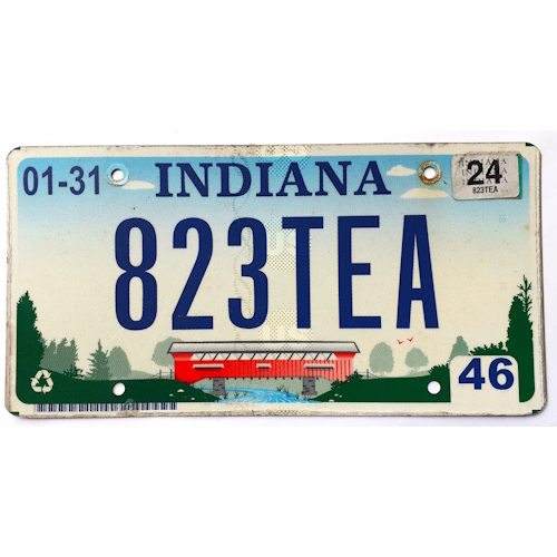 Plaque authentique indiana