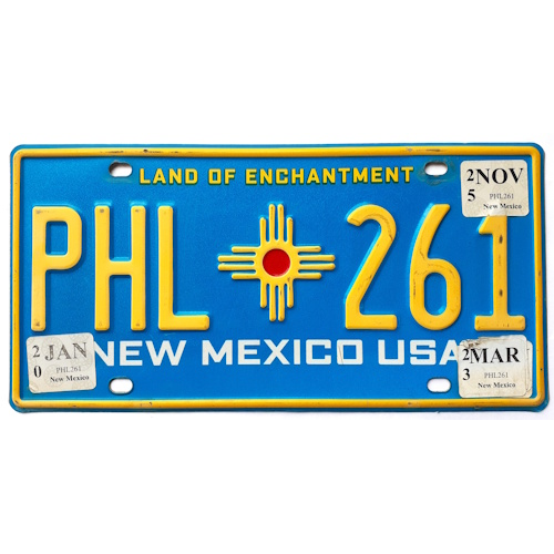Plaque authentique nouveau mexique c