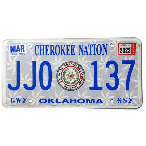 Authentique plaque d'immatriculation Oklahoma - C