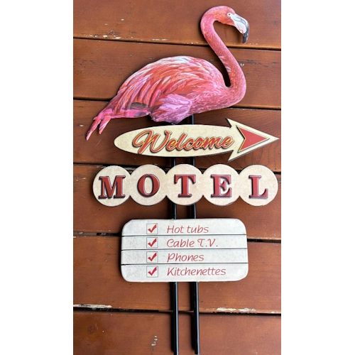 Plaque Welcome to Flamingo Motel