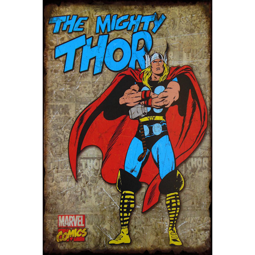 Plaque metal plate 20 x 30 cm the mighty thor