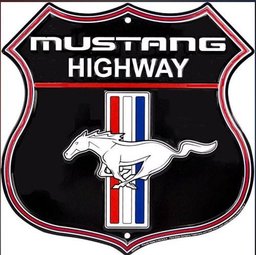 Plaque Mustang Highway