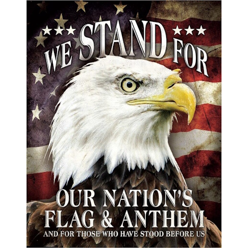 Plaque we stand for our nation