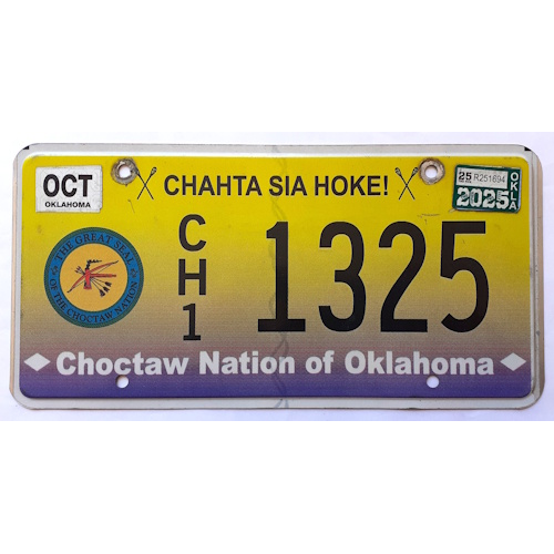 Plaque oklahoma choctaw