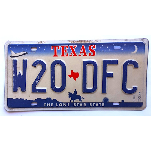 Plaque authentique texas