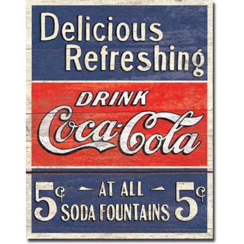 Plaque metal coca cola vintage