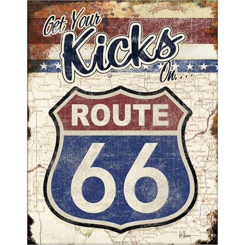 Plaque get your kicks on route 66