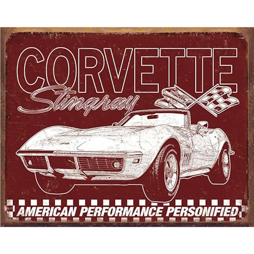 Plaque corvette stingray